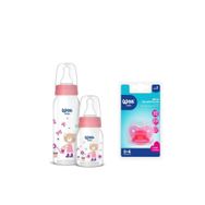Wee Baby Desenli Cam Biberon + Emzik Seti