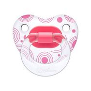 Wee Baby No:1 0-6 Ay 836 Şeffaf Desenli Damaklı Emzik pembe