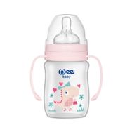 Wee Baby Pembe Klasik Geniş Ağızlı Kulplu 150 ml PP Biberon