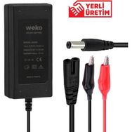 Weko 12.6 Volt - 3 Amper 5.5x2.5 Krokodil Uçlu Ledli Masaüstü Şarj Adaptörü