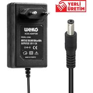 Weko 12 Volt 2 Amper 5.5x2.1 Uçlu Plastik Kasa Priz Tipi Adaptör