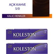 Wella Koleston 5/0 Açık Kahve 2 Adet Single Tüp Saç Boyası