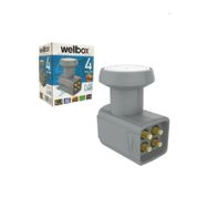 wellbox Ultra HD 4 K 3D Destekli Dört Çıkışlı LNB Yüksek Sinyal Desibelli Sert Plastik Su Gecirmez 4 TV