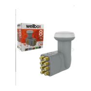 wellbox Ultra HD 4 K 3D Destekli Sekizli Çıkışlı LNB Yüksek Sinyal Desibelli Sert Plastik Su Gecirmez 4 TV
