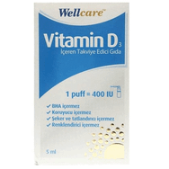 Wellcare Vitamin D3 400 IU İçeren 5 ml Sprey