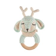 WellGro Cuddly Amigurumi Mint Geyik Çıngırak Oyuncak