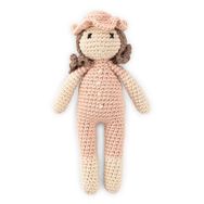 WellGro Cuddly Amigurumi Pudra Kıvırcık Kız Bebek Oyuncak