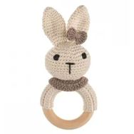WellGro Cuddly Amigurumi Vizon Tavşancık Çıngırak Oyuncak