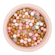 WellGro Pembe Beyaz Şeffaf Gold Top Bubble Pops Pembe Top Havuzu