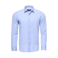 Wessi Erkek Mavi Slim Fit Desenli Gömlek