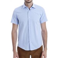 Wessi Erkek Mavi Terikoton Slim Fit Gömlek