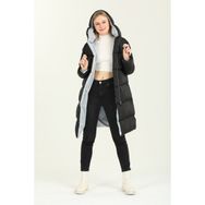 Weyeze AC-K50251LNS Siyah Çift Taraflı Kadın Uzun Şişme Mont