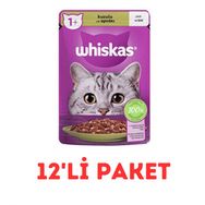 Whiskas 12x85 gr Kuzulu Poşet Yaş Kedi Maması