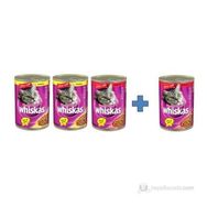 Whiskas 2 x400 gr tavuklu+ 2x 400 gr biftekli