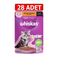Whiskas 28x85 gr Junior Pouch Kümes Hayvanlı Yavru Kedi Yaş Maması