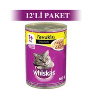 Whiskas 400 gr x 12 Adet Tavuklu Yetişkin Kedi Konserve