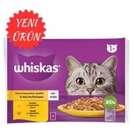 Whiskas 4x85 gr 13 Adet Kümes Hayvanları Ziyafeti Tavuklu ve Hindili Yaş Kedi Maması