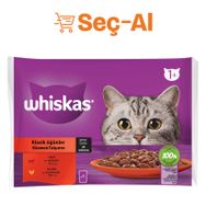 Whiskas 4x85 gr Etli Seçim Poşet Yaş Mama