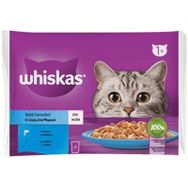 Whiskas 4x85 gr Pouch Jöle İçinde Somonlu ve Ton Balıklı Yetişkin Kedi Yaş Maması