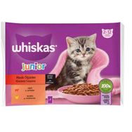 Whiskas 4x85 gr Pouch Sos İcinde Sığırlı ve Tavuklu Yavru Kedi Konservesi