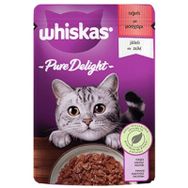 Whiskas 6x85 gr Pouch Pure Delight Jöle İçinde Sığır Etli Yetişkin Kedi Konservesi