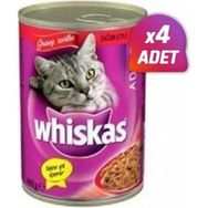 Whiskas Biftekli 400 gr x 4 Adet Konserve Kedi Maması