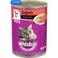 Whiskas Gravy Soslu Sığır Etli 24 x 400 gr Yetişkin Kedi Konservesi