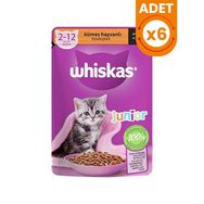 Whiskas Jöleli Kümes Hayvanlı 6x85 gr Yavru Konserve Kedi Maması