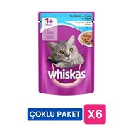 Whiskas Pouch Jöle İçinde Ton Balıklı 6x85 gr Yetişkin Kedi Konservesi