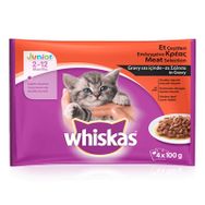 Whiskas Pouch Junior Kümes Hayvanlı ve Etli 4x100 gr Konserve Kedi Maması