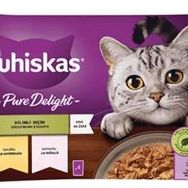 Whiskas Pouch Pure Delight Jöle İçinde Tavuklu ve Somonlu 4x85 gr Yetişkin Kedi Konservesi