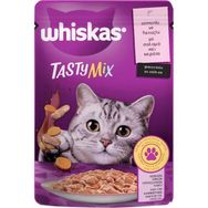 Whiskas Pouch TastyMix Soslu Somonlu ve Havuçlu 85 gr 28 Adet Yetişkin Kedi Konservesi