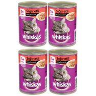 Whiskas Taze Sığır Etli 4x400 gr Konserve Kedi Maması