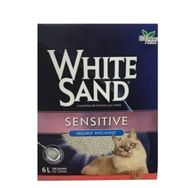 White Sand Sensitive Highly Hygienic Cat Litter 6 lt Kedi Kumu
