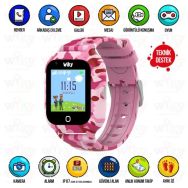 Wiky Watch 4S Kamuflaj Pembe Çocuk Akıllı Saat