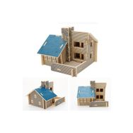 Wildlebend Mavi Ev 3D Ahşap Puzzle