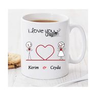 Wildlebend Pi156 I Love You Kişiye Özel Kupa