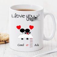 Wildlebend Pi165 I Love You Kişiye Özel Kupa