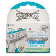 Wilkinson Quattro Titanium Sensitive 4'lü Yedek Tıraş Bıçağı