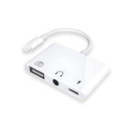 Winex Mobile 3 in 1 Lightning 3.5 mm Aux+Usb A Otg Lightning Şarj Adaptör Dönüştürücü