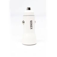 Winex Mobile W001 USB A Çift Çıkışlı 3.1A Beyaz Araç Şarj Aleti
