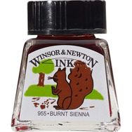 Winsor & Newton 14 ml 074 Burnt Sienna Ink Çini Mürekkebi