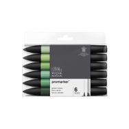 Winsor & Newton 5796597 Green Tones Set 6'lı Yeşil Tonlar Promarker Set