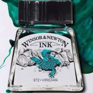 Winsor Newton 692 Viridian 14 ml Çizim Mürekkebi