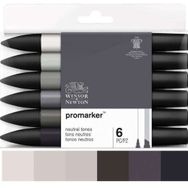 Winsor & Newton 6'lı Set Neutral Tones Promarker