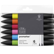 Winsor & Newton 6'lı Set Vibrant Tones Promarker
