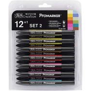 Winsor Newton Promarker Karıştırıcı Set 2 12 Renk Grafik Kalemi