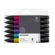 Winsor Newton Promarker Zengin Tonlar 6 Renk Grafik Kalemi