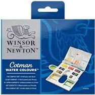 Winsor Newton Winsor&newton Cotman Compact Set 14lü Yarım Tablet Sulu Boya Seti T30052