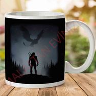 Witcher Wild Hunt Silhouette With Griffin Baskılı Kupa
